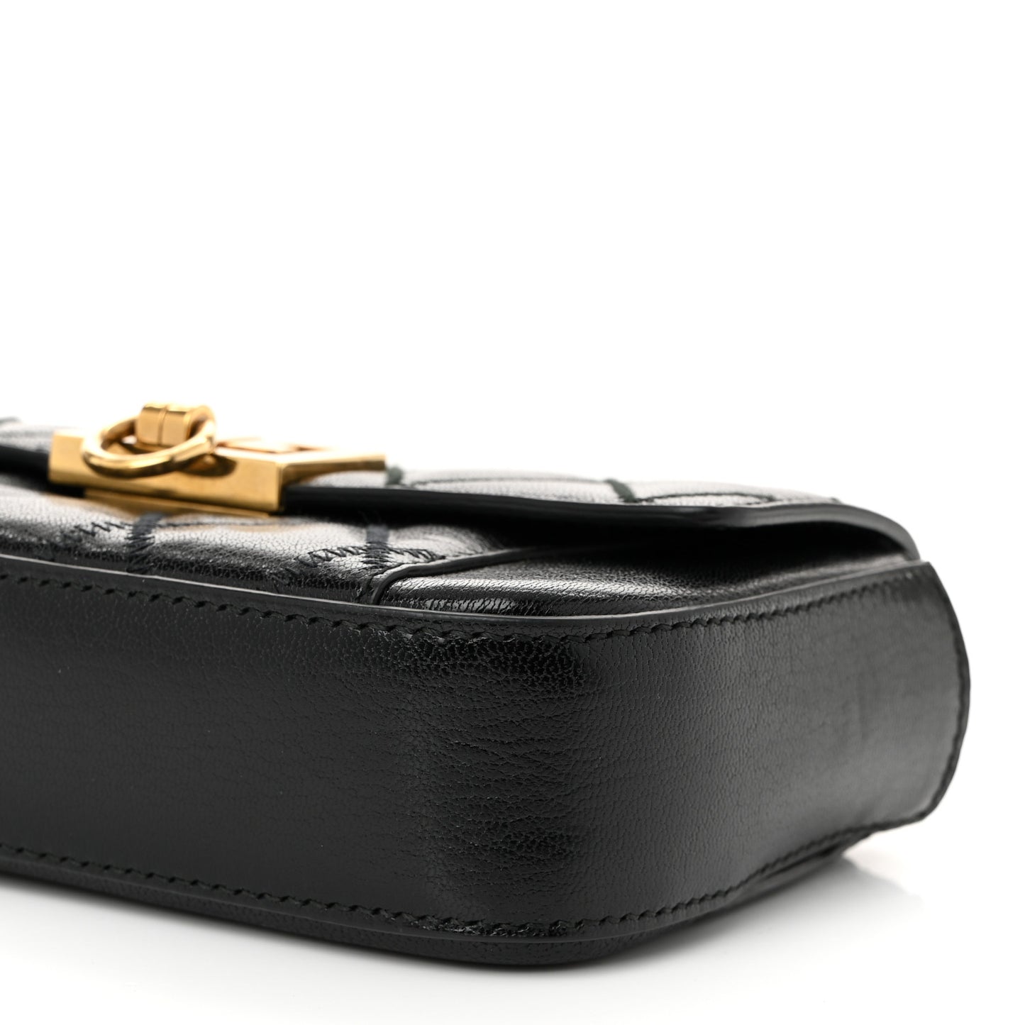 Goatskin Quilted GV3 Mini Pocket Convertible Bag Black