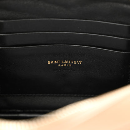 Saint Laurent Grain De Poudre Matelasse Monogram Mini Lou Camera Bag Dark Beige 6 of 10