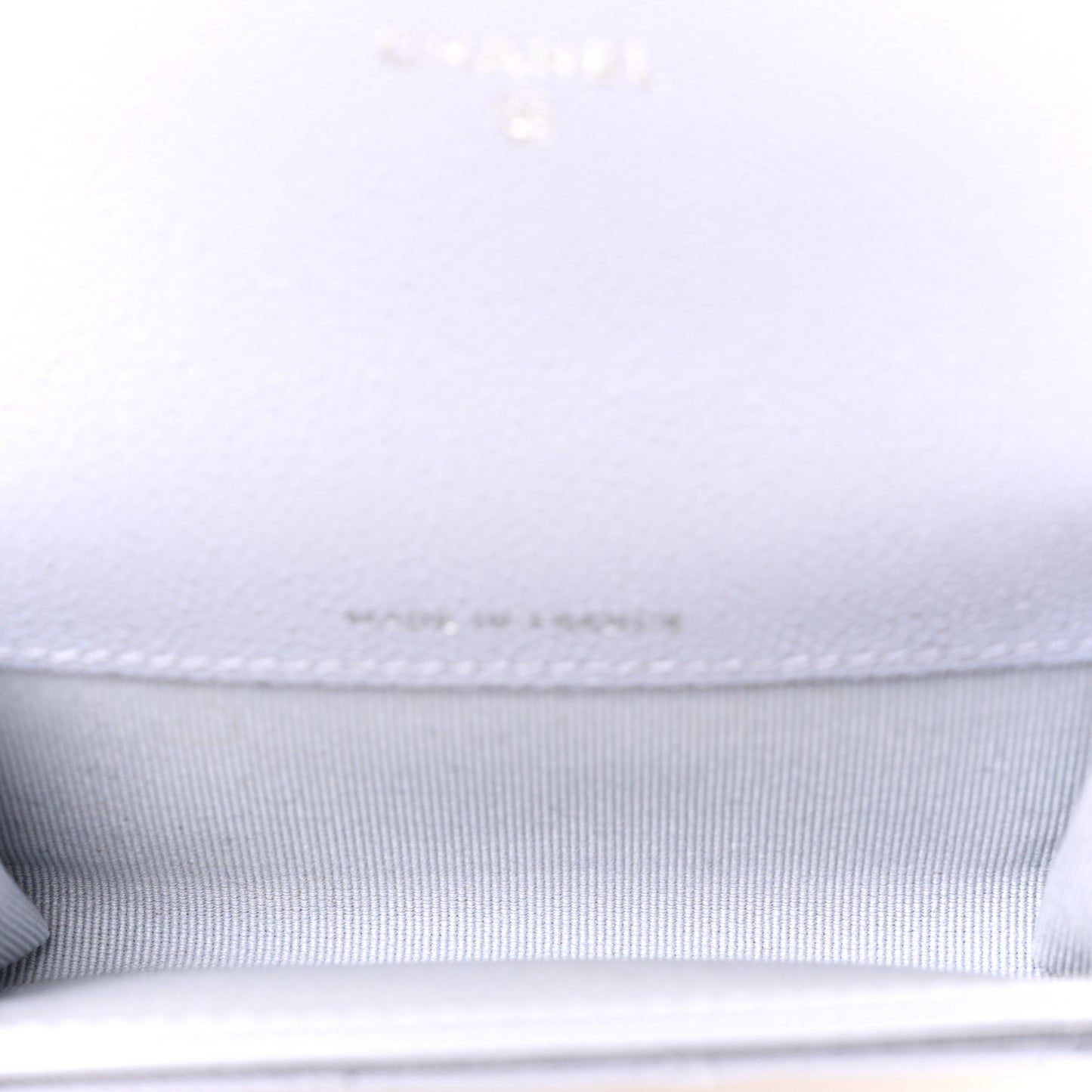 Caviar Quilted Flap Card Holder Wallet Light Blue