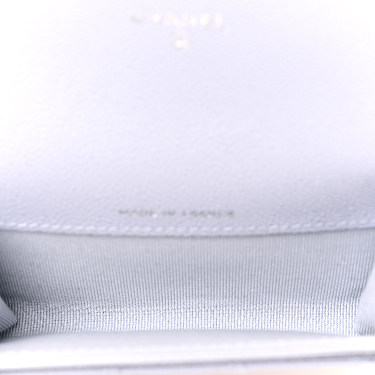 Chanel Caviar Quilted Flap Card Holder Wallet Light Blue 5 of 9