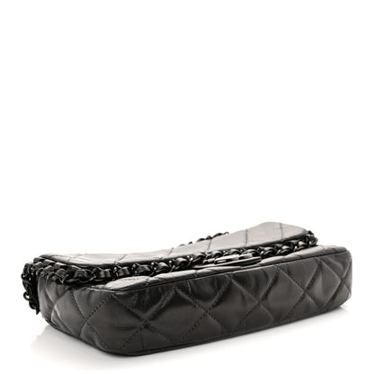 Chanel Metallic Calfskin Quilted Chain All Over Flap Bag Grey 4 of 10