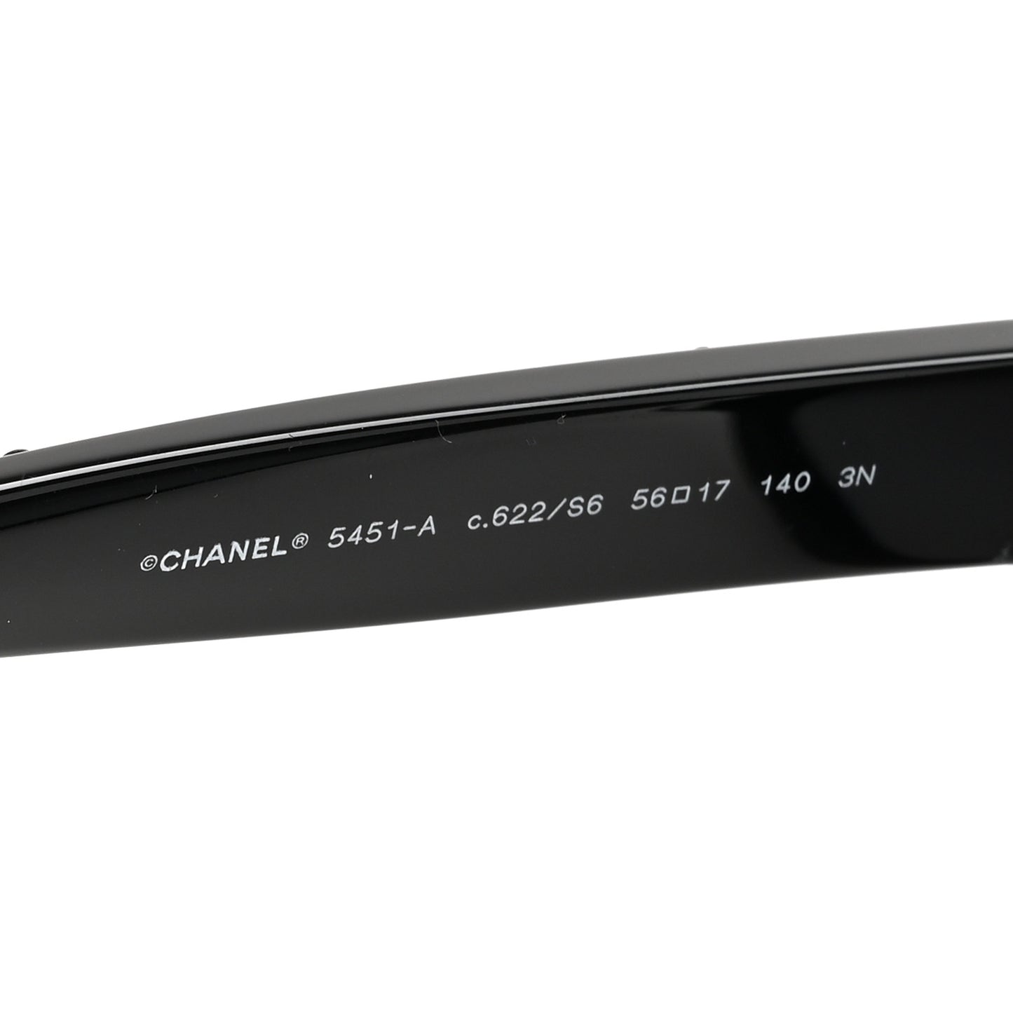 Acetate Sequin Round Sunglasses 5451-A Black