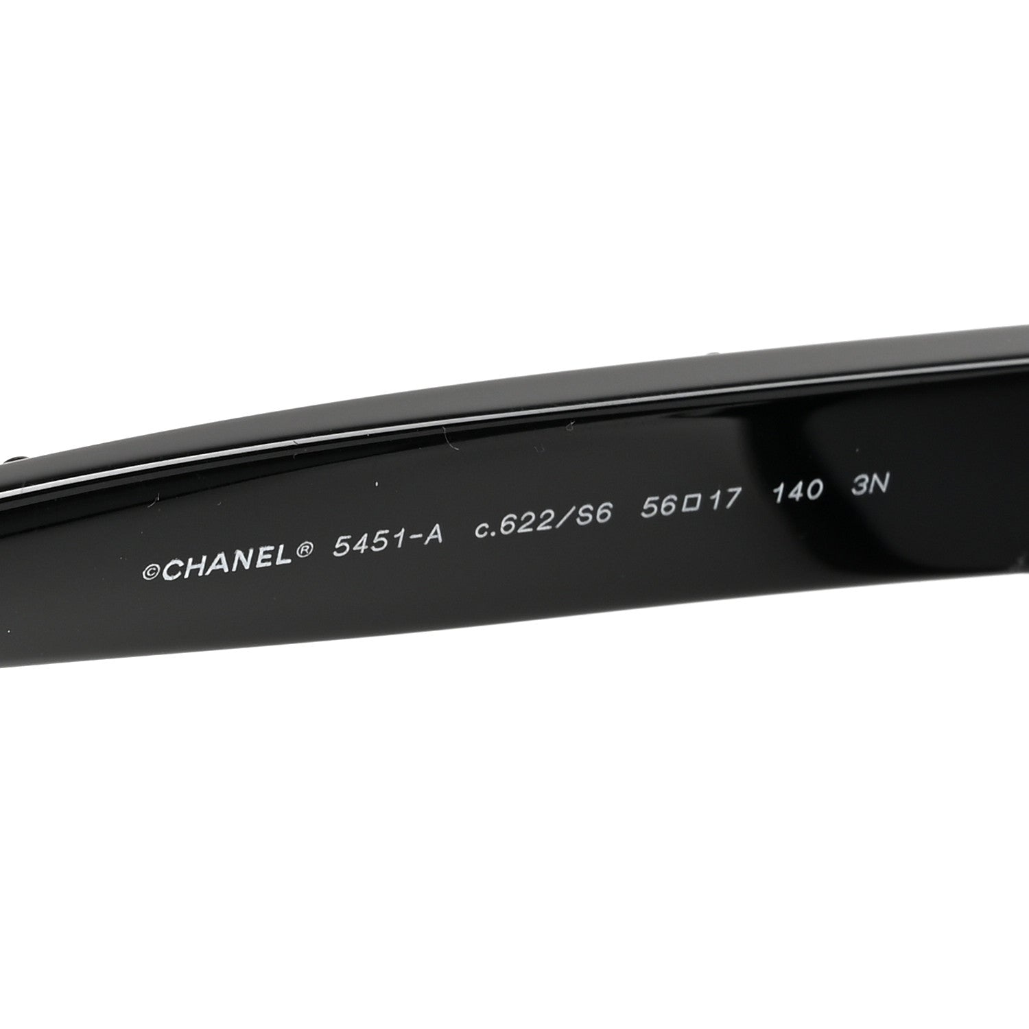 Chanel Acetate Sequin Round Sunglasses 5451-A Black 5 of 8