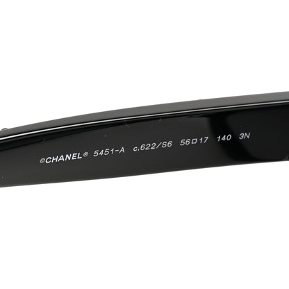 Chanel Acetate Sequin Round Sunglasses 5451-A Black 5 of 8