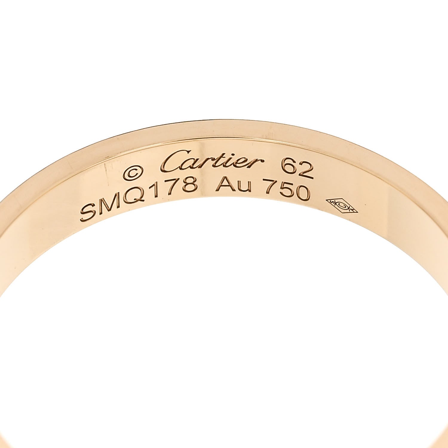 Cartier 18K Yellow Gold 3.5mm LOVE Wedding Band Ring 62 10 4 of 5