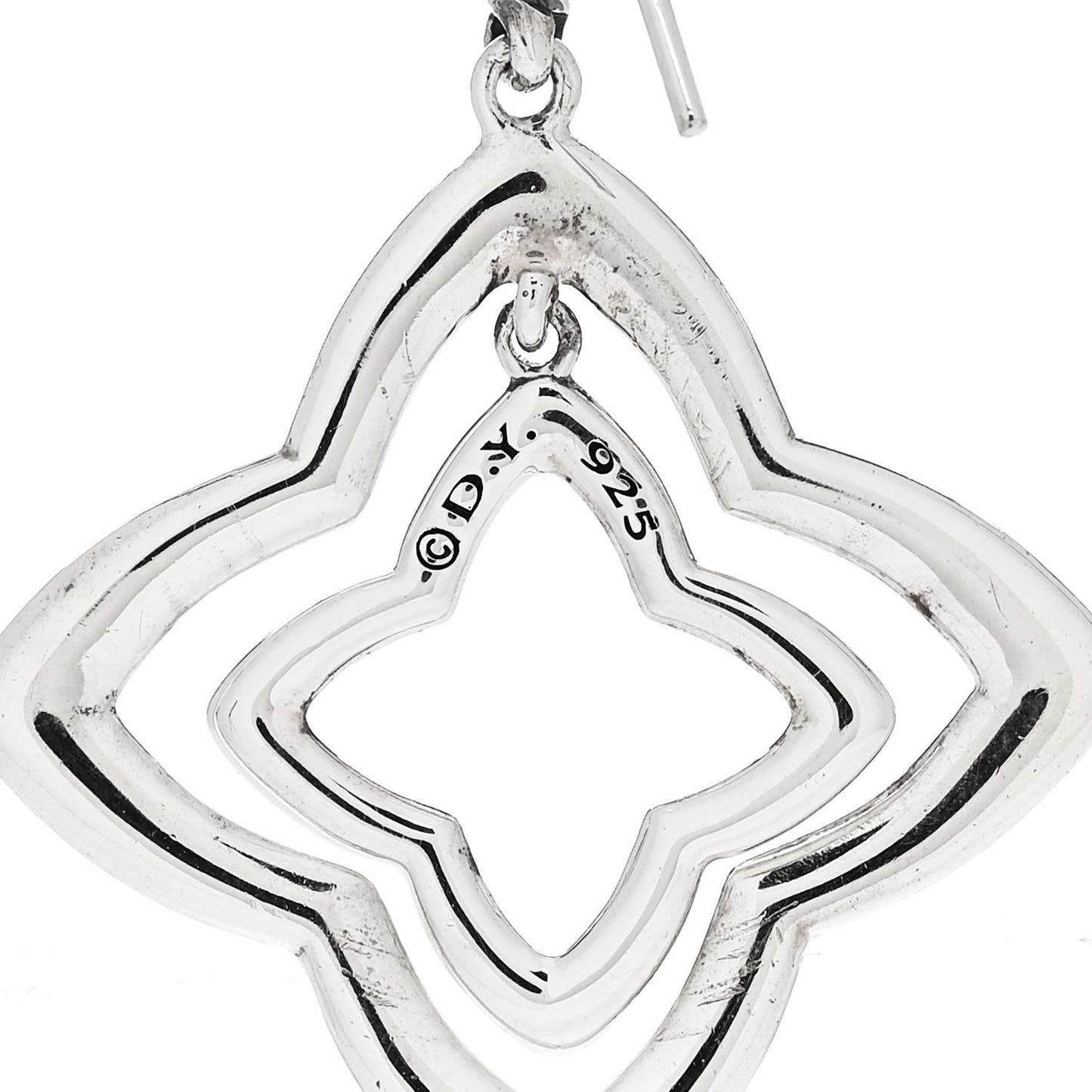 Sterling Silver Diamond Quatrefoil Earrings