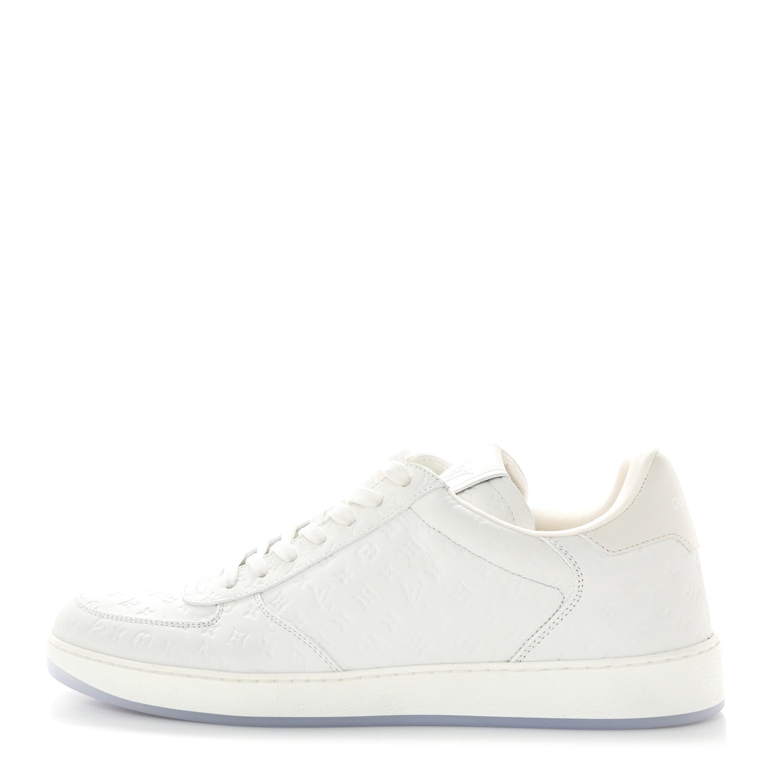 Louis Vuitton Calfskin Monogram Mens Rivoli Sneakers 9 White 1 of 11
