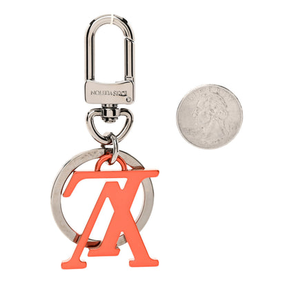 Louis Vuitton Metal Enamel Upside Down Bag Charm Key Holder Coral 2 of 3