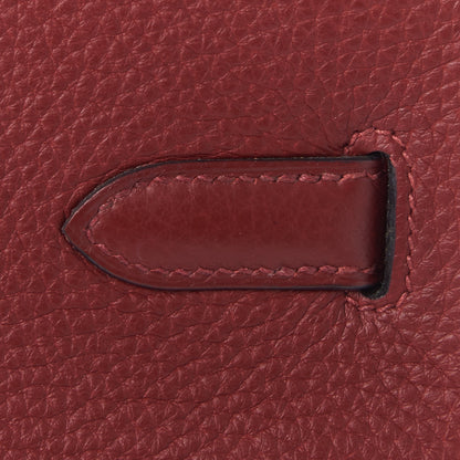 Hermes Taurillon Clemence Birkin 35 Rouge H 9 of 30