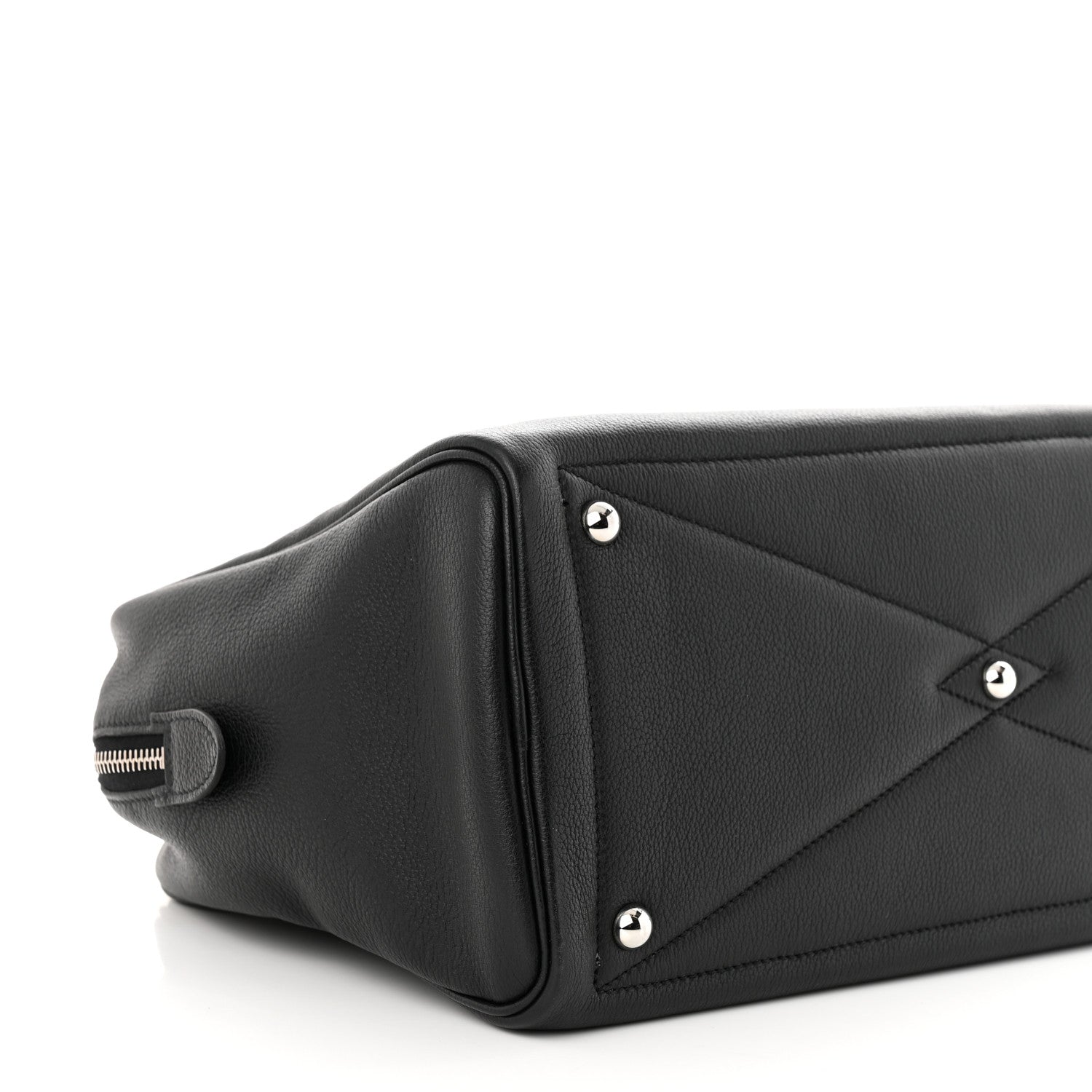 Hermes Taurillon Novillo Tressage Victoria II 35 Black Bleu Encre 9 of 10
