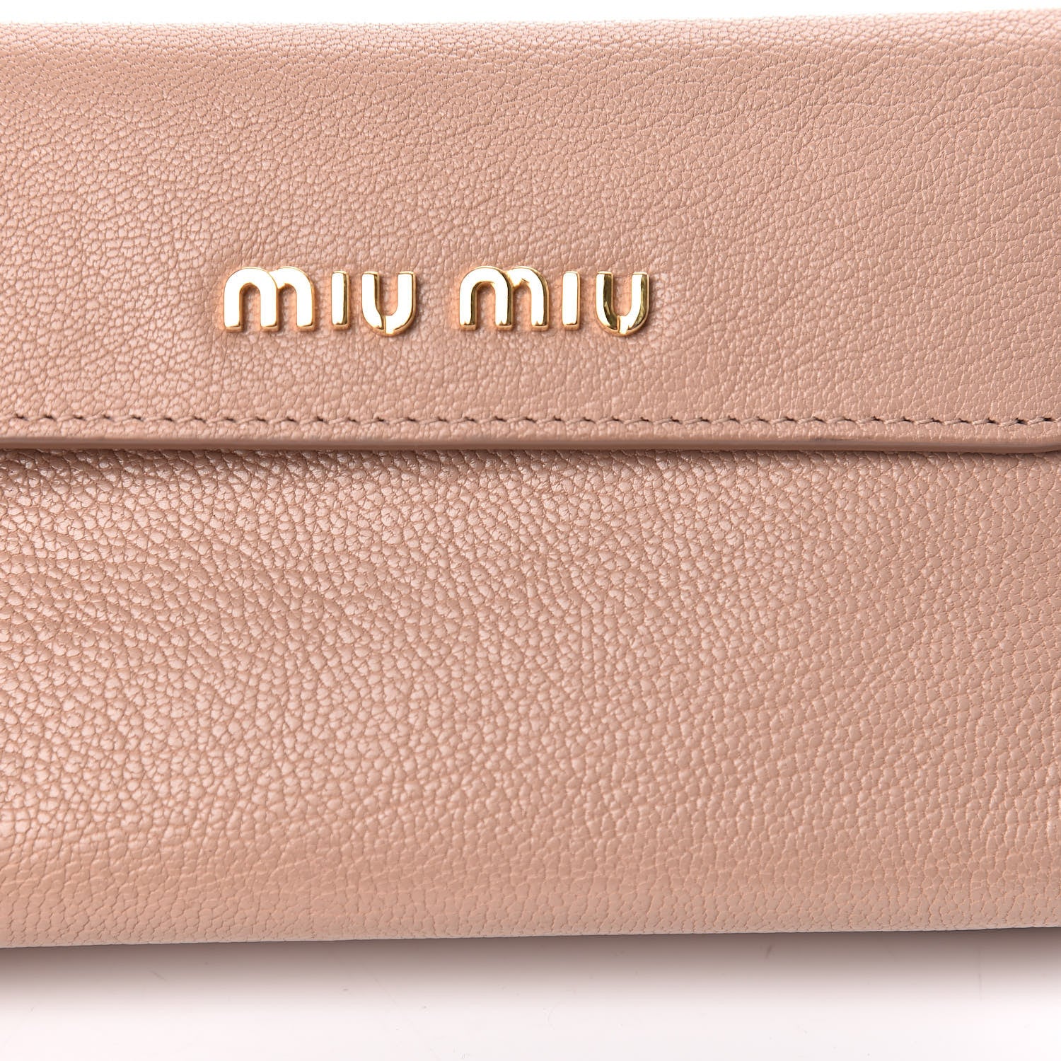Miu Miu Goatskin Madras Flap Wallet Cammeo 10 of 16