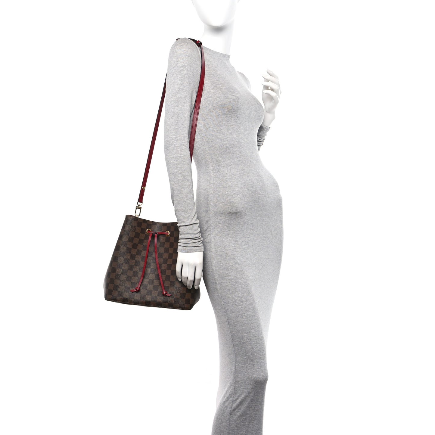 Damier Ebene Neonoe MM Cherry Berry