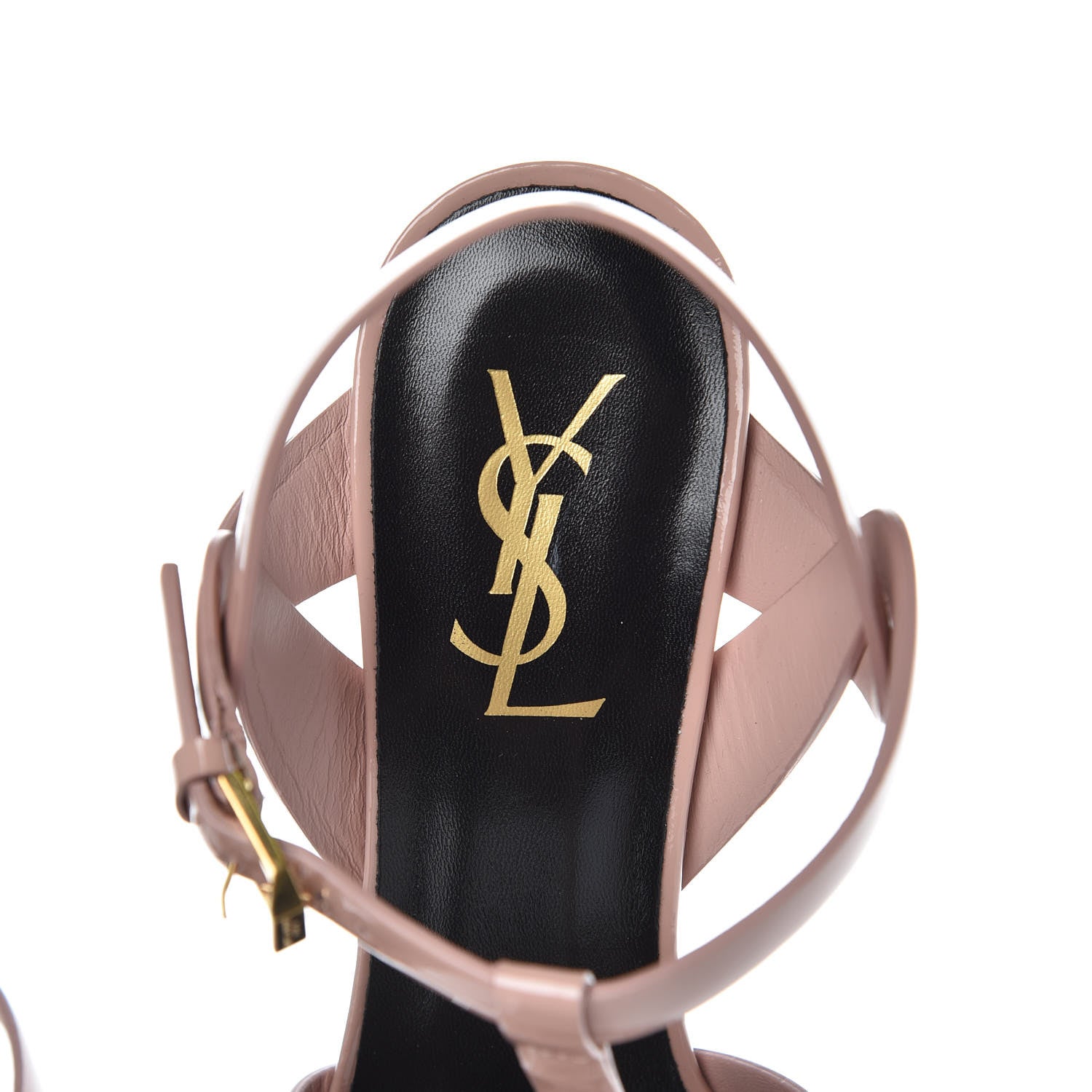 Saint Laurent Patent Tribute 75 Platform Sandals 38 Pale Pink 7 of 9