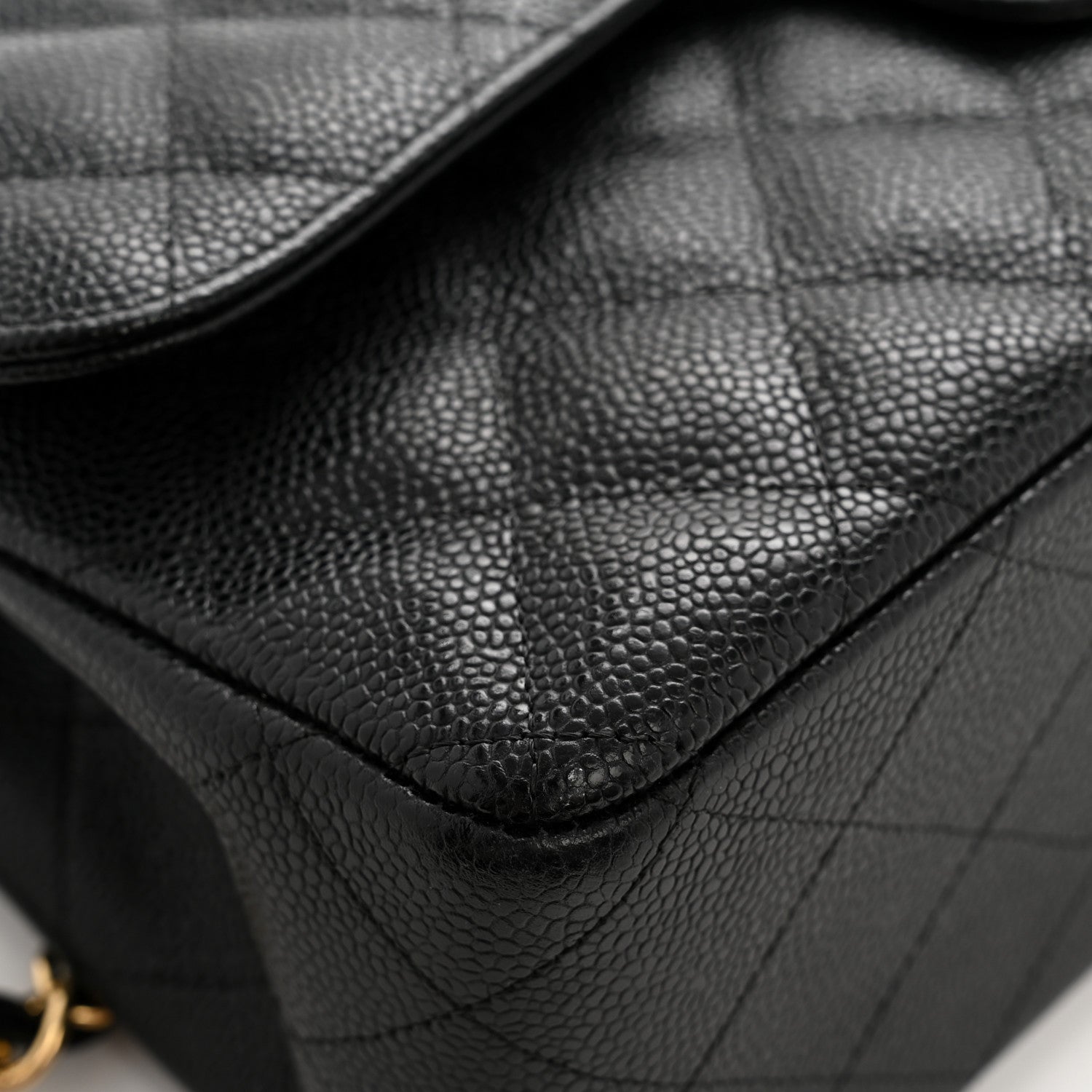Chanel Caviar Quilted Jumbo Double Flap Black Black 15 of 16
