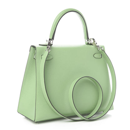 Hermes Epsom Kelly Sellier 25 Vert Criquet 2 of 10