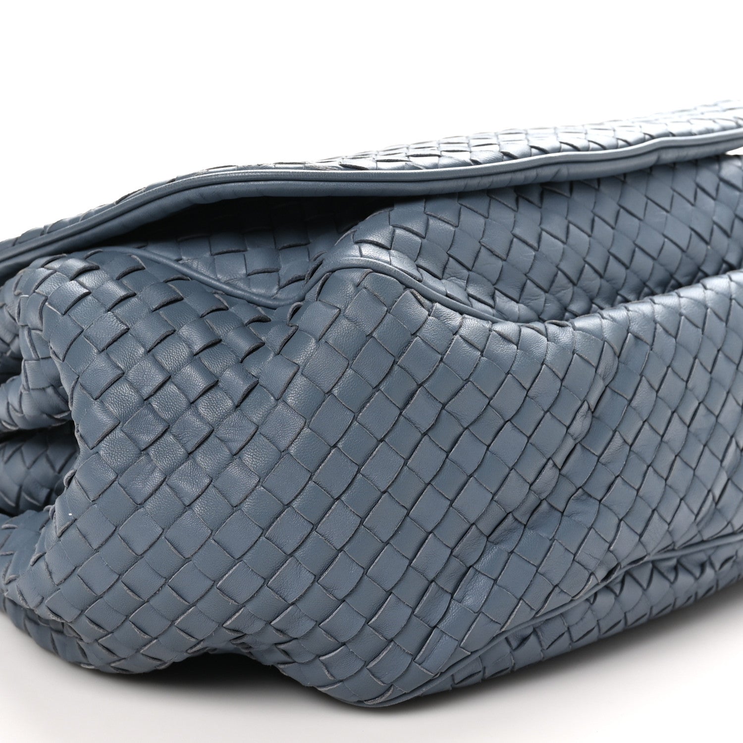 Bottega Veneta Nappa Intrecciato Messenger Bag Blue 8 of 10