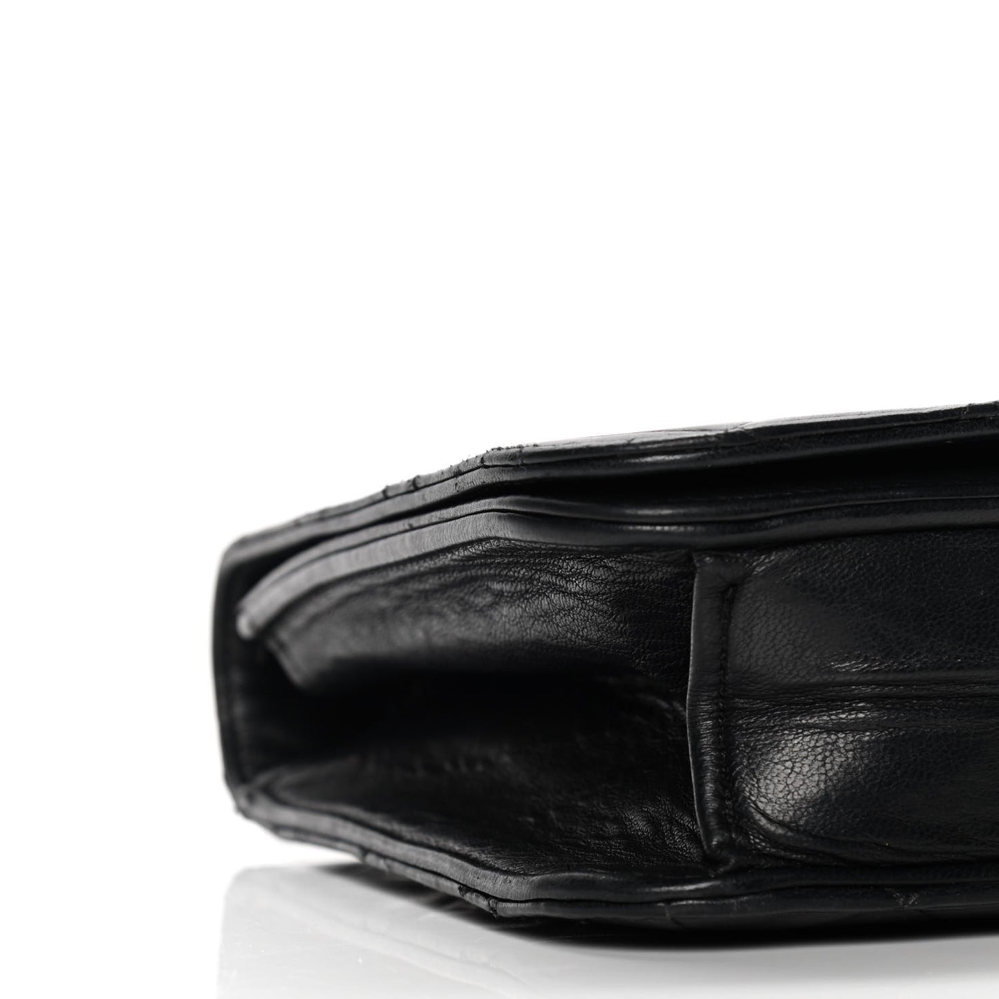Lambskin Quilted Small Single Flap Black