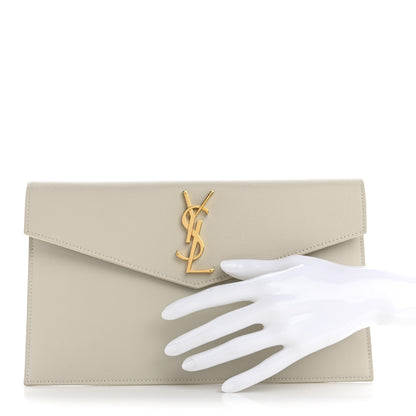 Saint Laurent Grain De Poudre Uptown Pouch Blanc Vintage 2 of 10