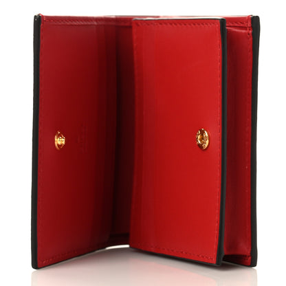 Gucci GG Supreme Monogram Bosco Patch Card Case Wallet Beige Malva Hibiscus Red 5 of 9
