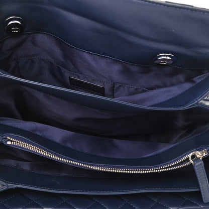 Chanel Lambskin Quilted By 3 Shopping Tote Navy 5 of 10
