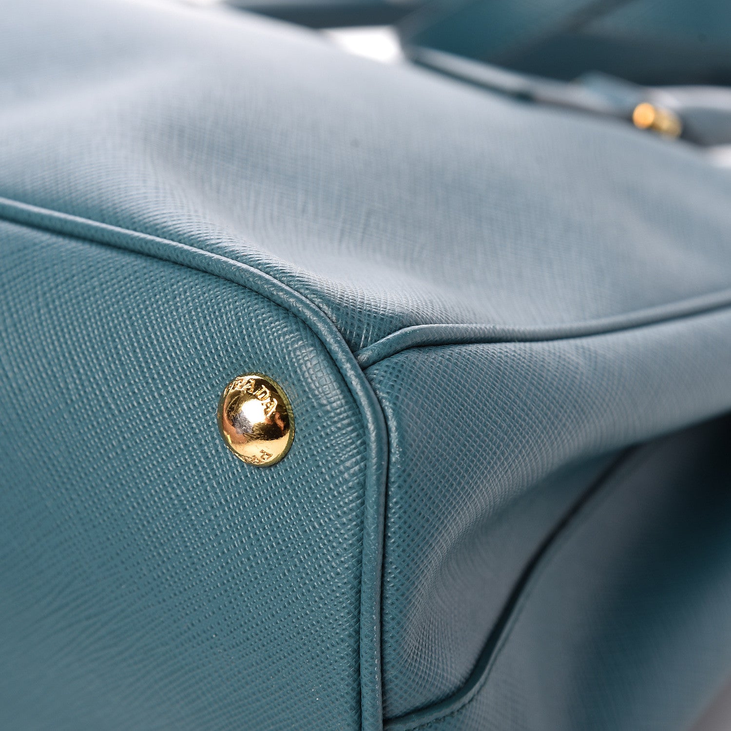 Prada Saffiano Small Galleria Double Zip Tote Ottanio 11 of 12
