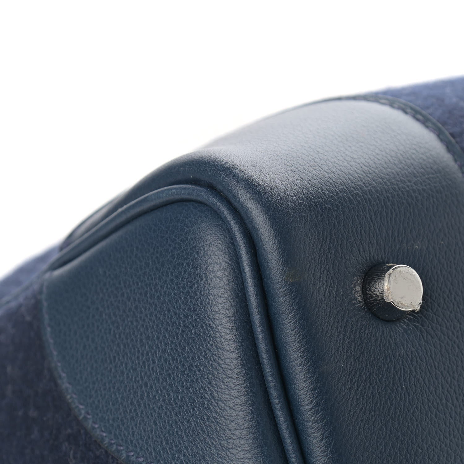 Hermes Evercolor Wool HAC Travel Birkin 50 Bleu Nuit 8 of 11