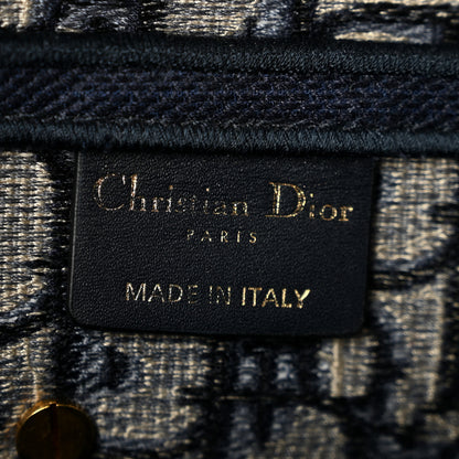 Christian Dior Oblique Embroidered Saddle Bag Blue 6 of 11