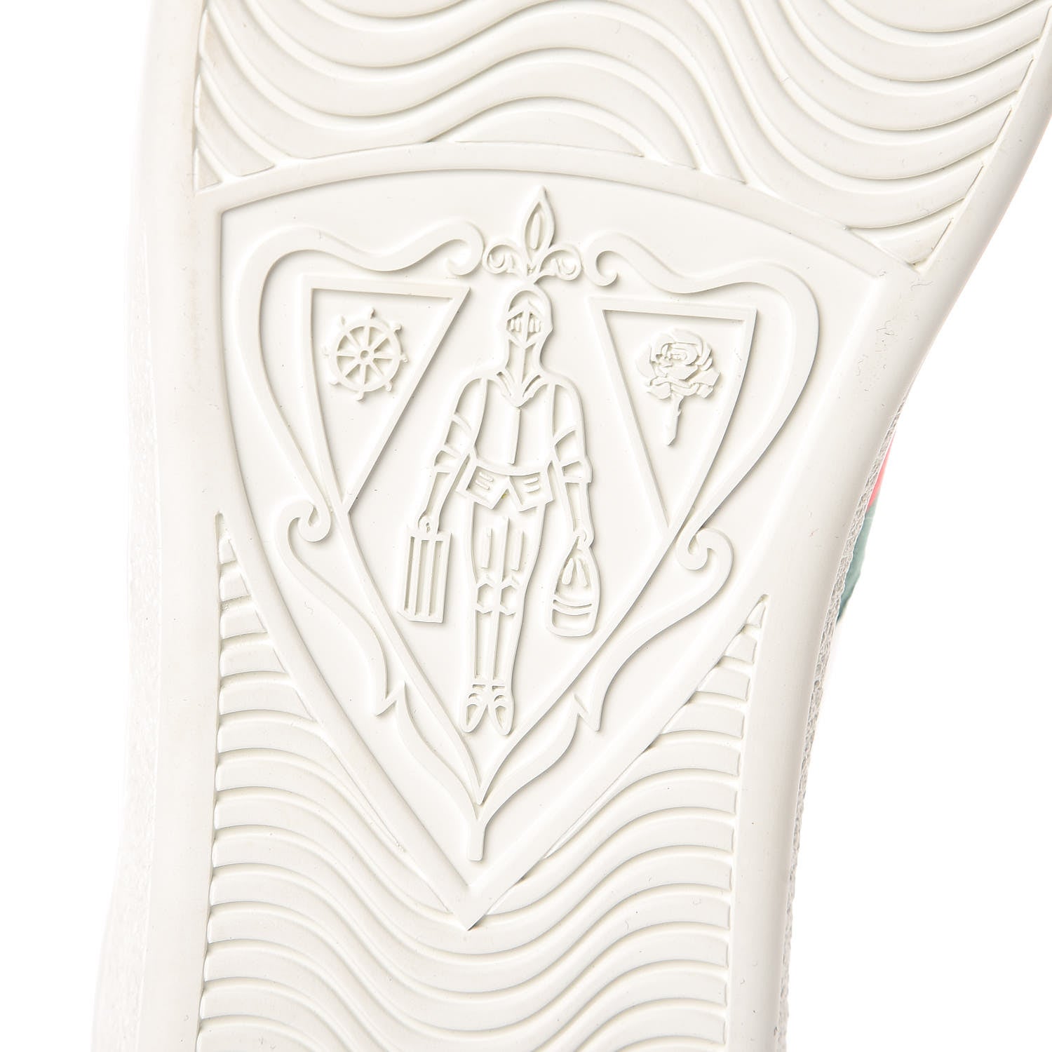 Gucci Calfskin Ayers Bee Embroidered Womens Ace Sneakers 37 White Green 10 of 10