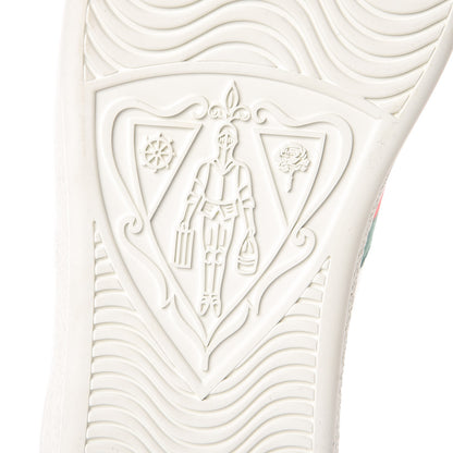 Gucci Calfskin Ayers Bee Embroidered Womens Ace Sneakers 37 White Green 10 of 10