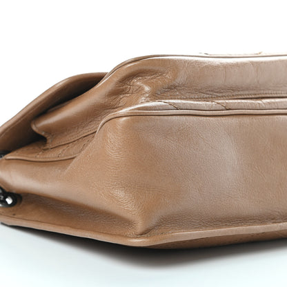 Saint Laurent Crinkled Calfskin Matelasse Monogram Medium Niki Chain Satchel Natural Tan 10 of 12