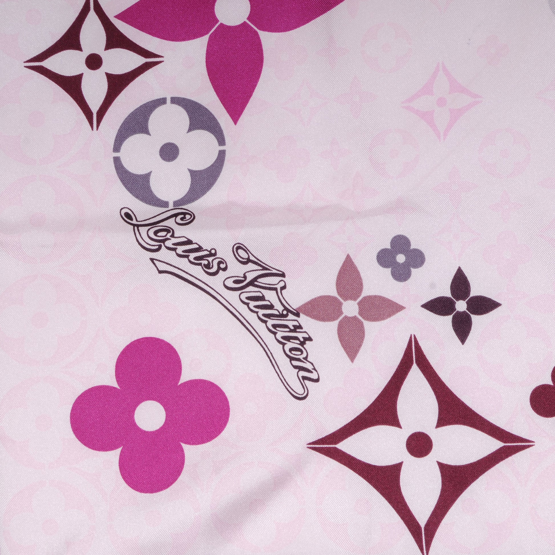 Louis Vuitton Silk Sweet Flowers Mini Square Scarf 4 of 4