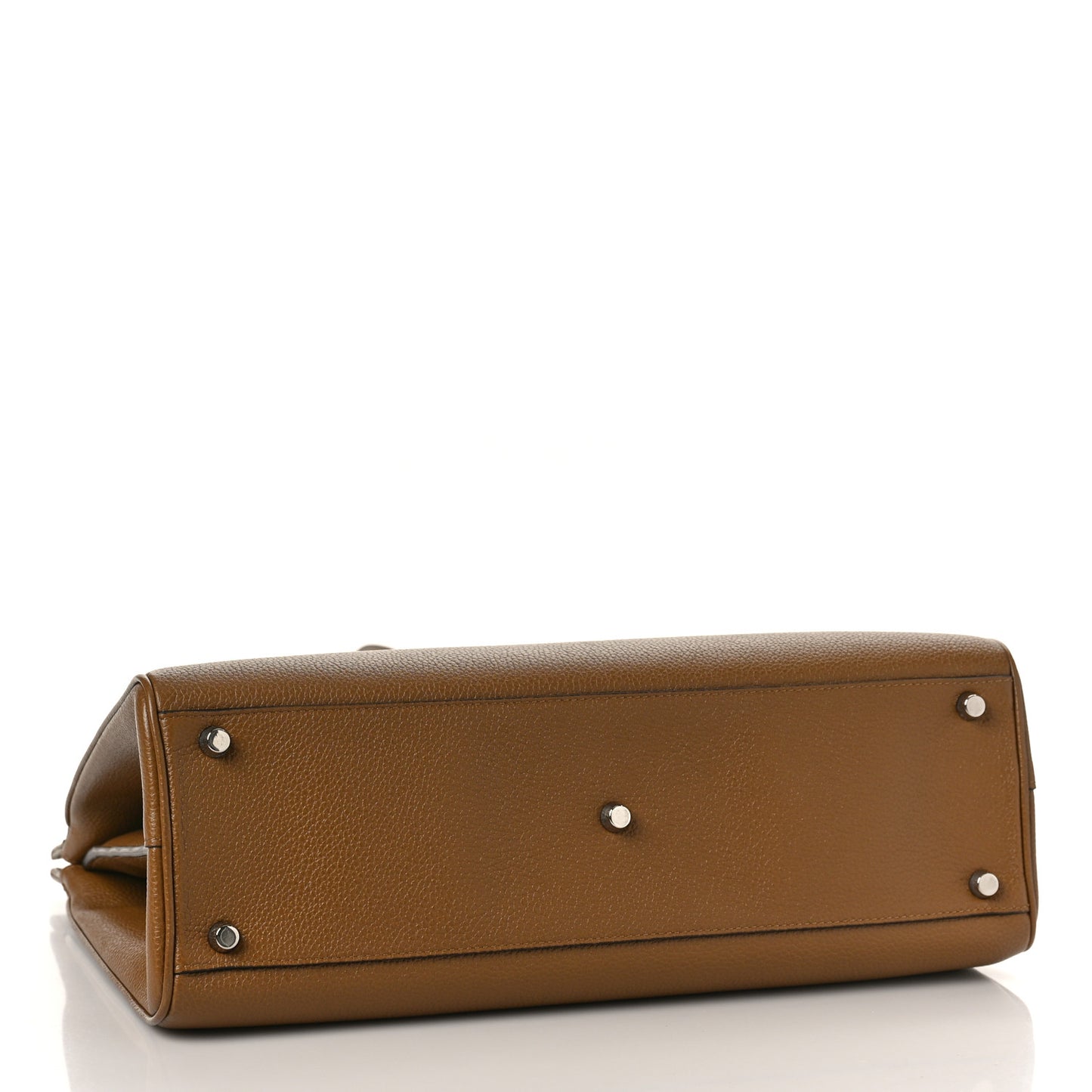 Grainy Calfskin Medium Zumi Top Handle Bag Friky Taupe