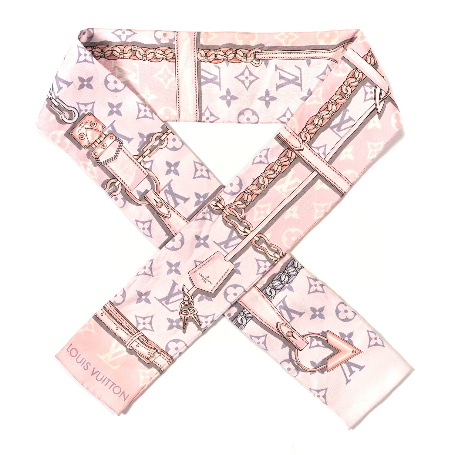Louis Vuitton Silk Monogram Confidential Bandeau Light Pink 1 of 3
