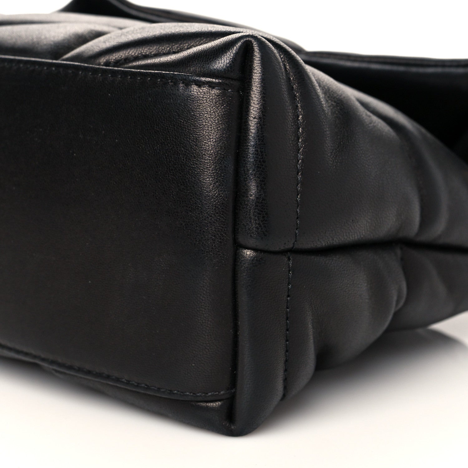 Saint Laurent Lambskin Quilted Small Loulou Puffer Monogram Chain Satchel Black 10 of 11