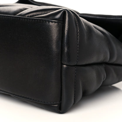 Saint Laurent Lambskin Quilted Small Loulou Puffer Monogram Chain Satchel Black 10 of 11