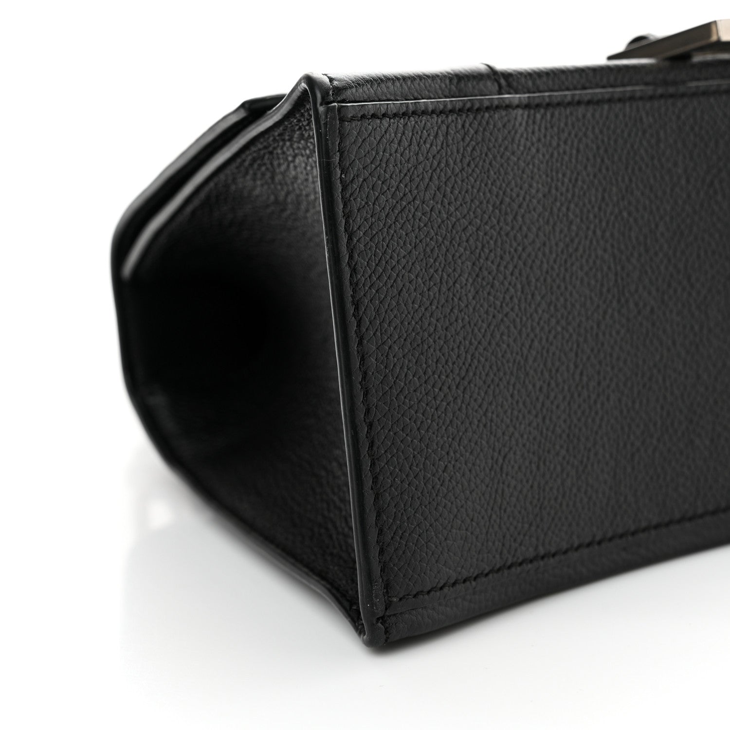 Balenciaga Grained Calfskin Small Hourglass Top Handle Bag Black 8 of 11