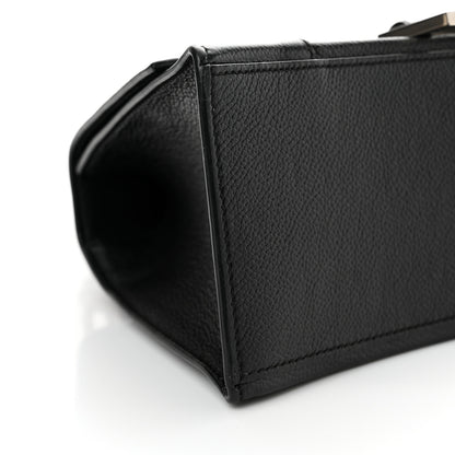 Balenciaga Grained Calfskin Small Hourglass Top Handle Bag Black 8 of 11