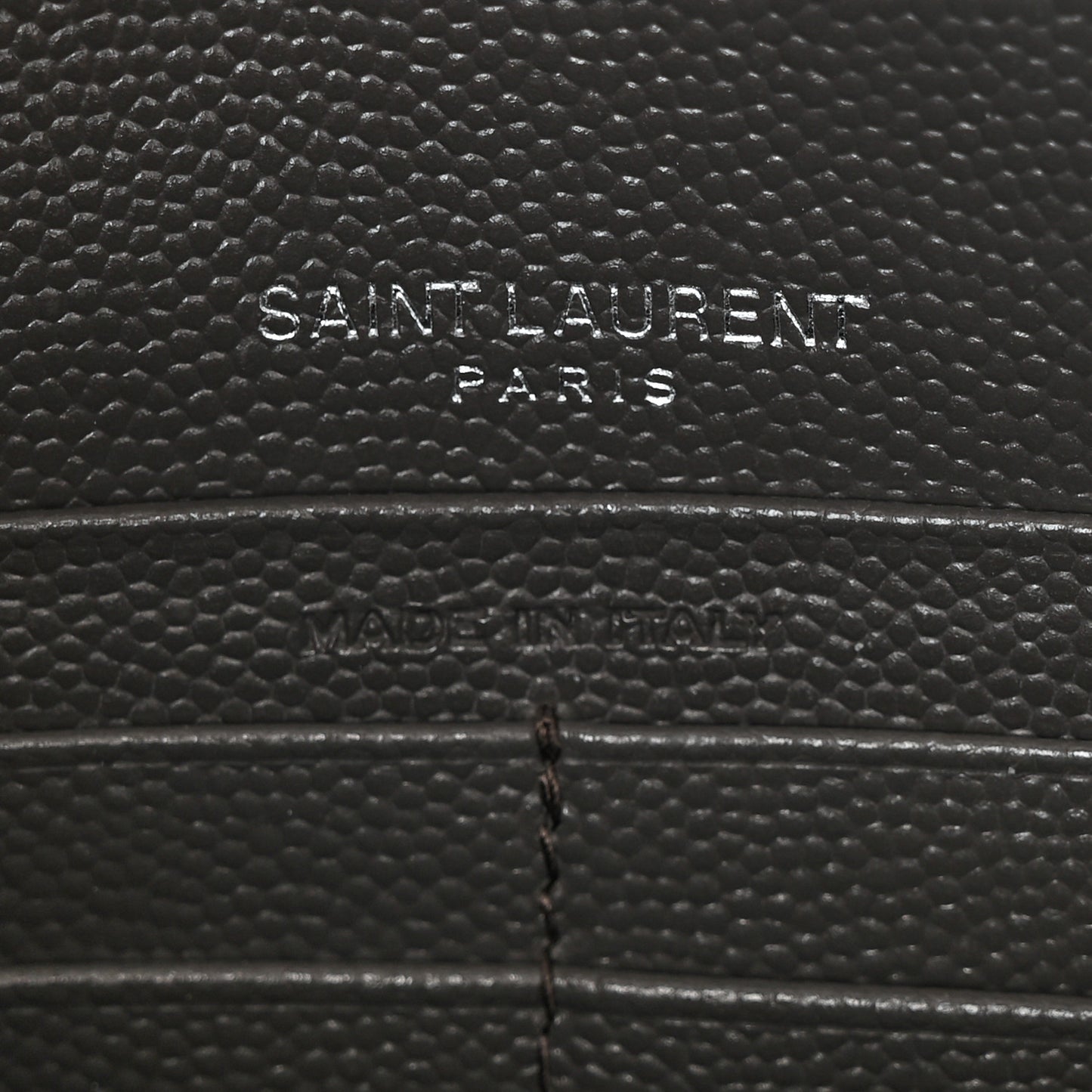 Grain De Poudre Matelasse Chevron Monogram Envelope Chain Wallet Coal