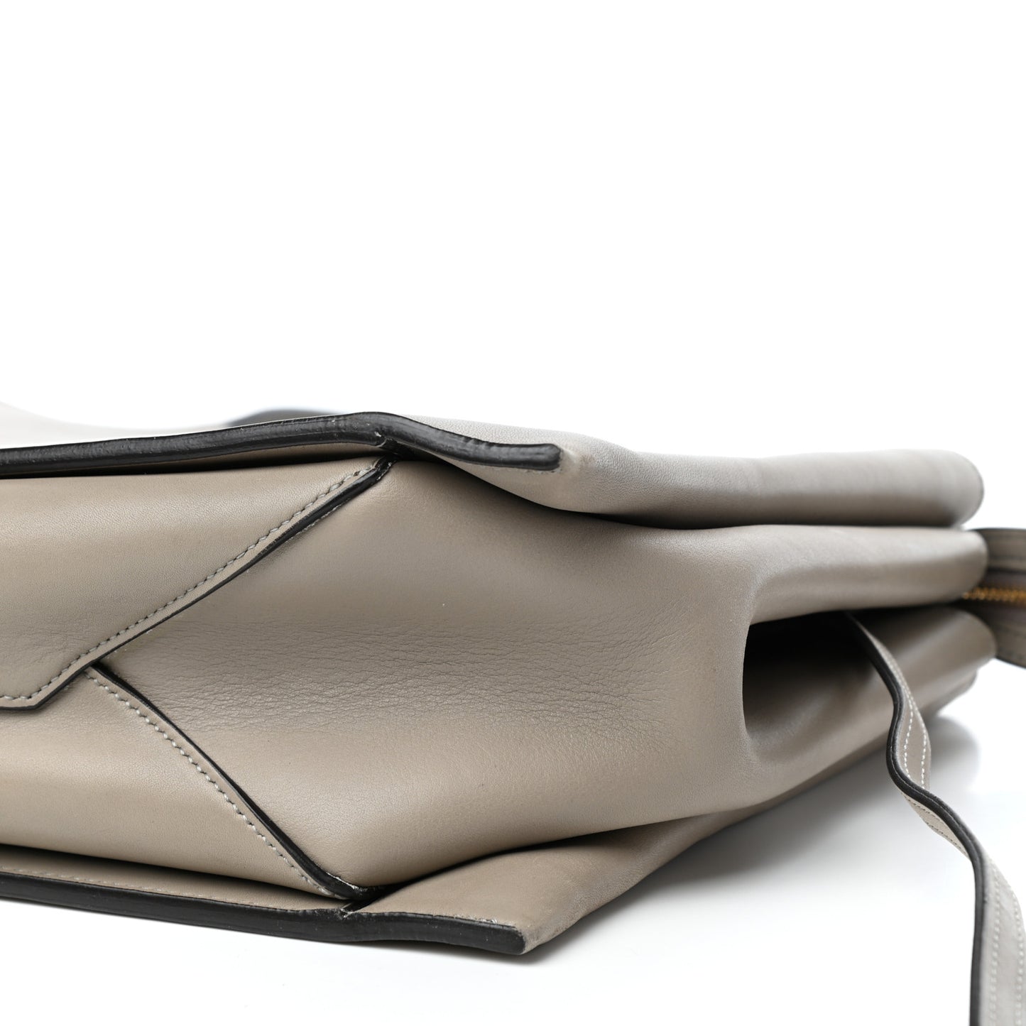 Smooth Calfskin Medium Tri-Fold Bag Souris