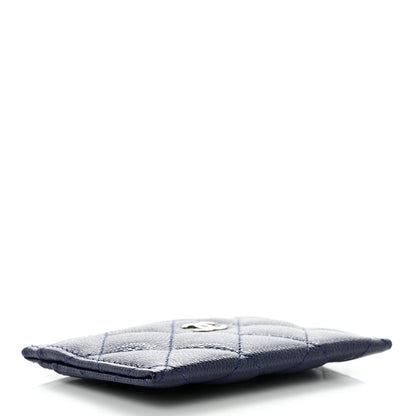 Chanel Caviar Quilted Card Holder Navy 4 of 8