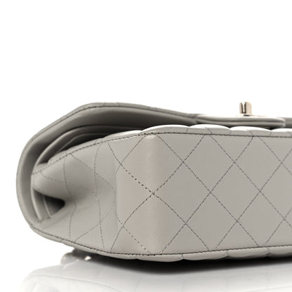 Chanel Lambskin Quilted Small Double Flap Grey 8 of 10