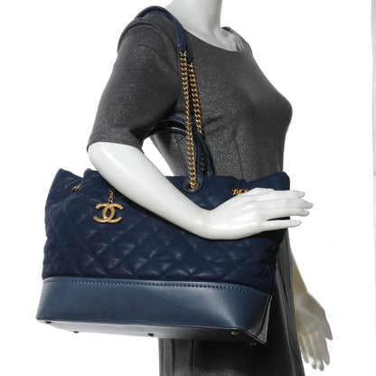 Chanel Iridescent Grained Calfskin Large Tote Blue 2 of 7