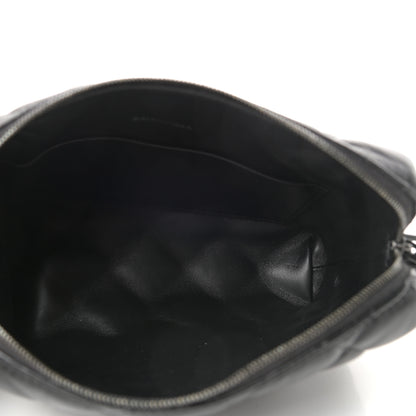 Balenciaga Nappa Calfskin Quilted Touch B Camera Shoulder Bag Black 5 of 9
