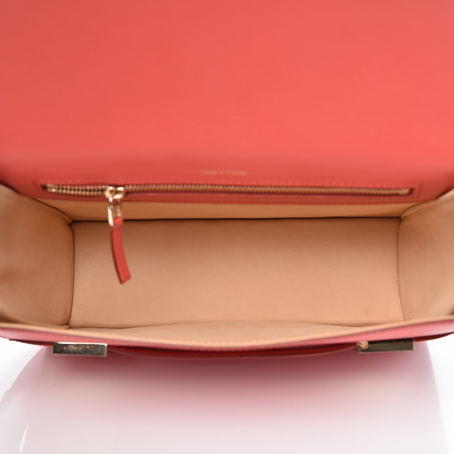 Delvaux Calfskin PM Madame Shoulder Bag Coral 5 of 9