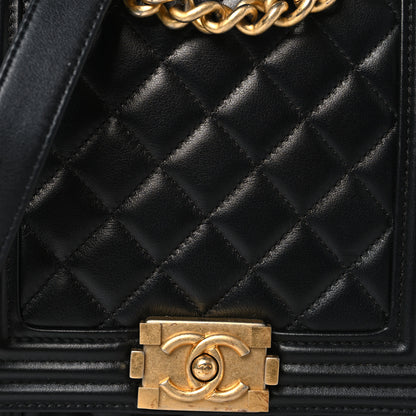 Chanel Calfskin Quilted North South Boy Flap Black 8 of 10