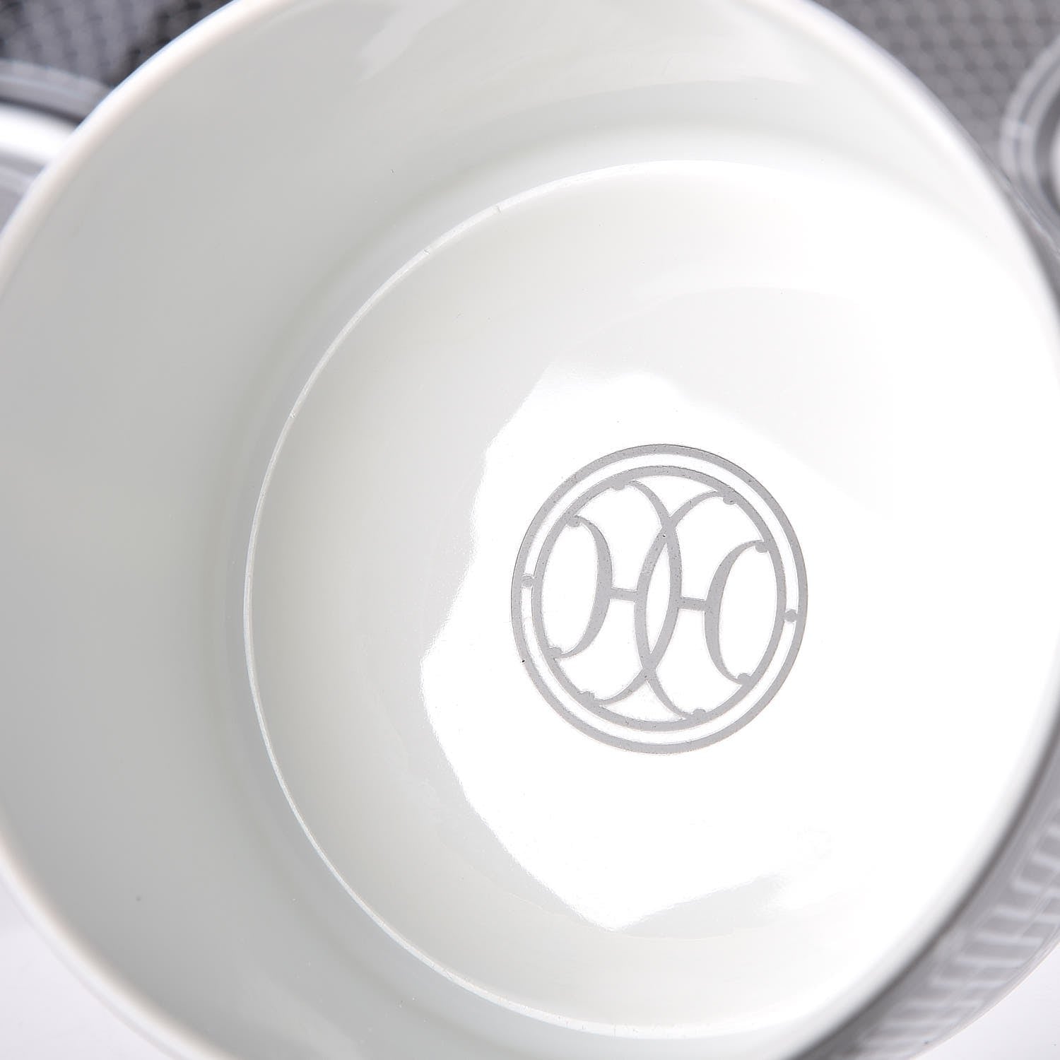 Hermes Porcelain H Deco Breakfast Cup And Saucer Set Of 2 Black 5 of 13