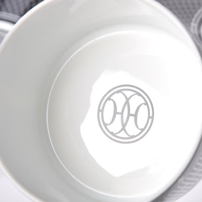 Hermes Porcelain H Deco Breakfast Cup And Saucer Set Of 2 Black 5 of 13