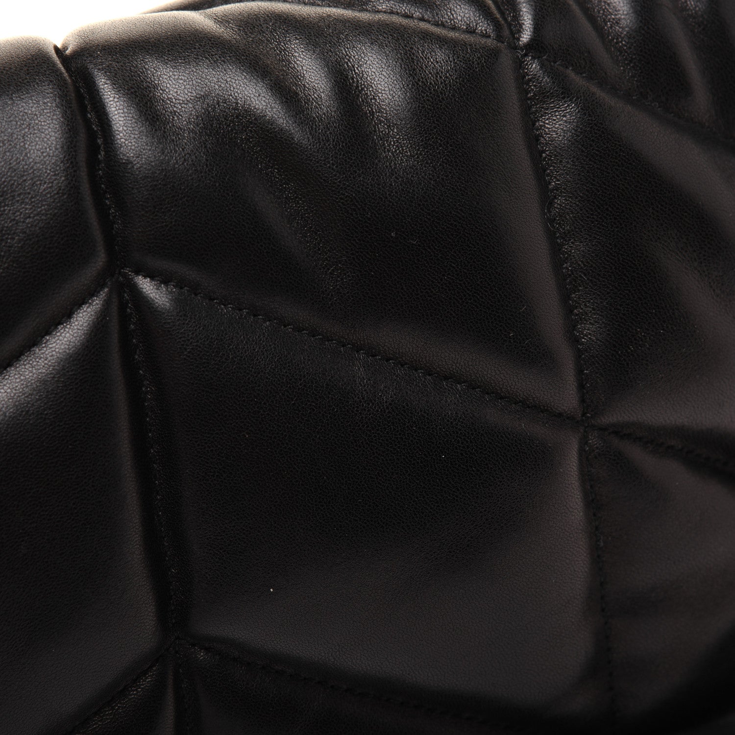Saint Laurent Lambskin Quilted Medium Loulou Puffer Monogram Chain Satchel Black 17 of 23