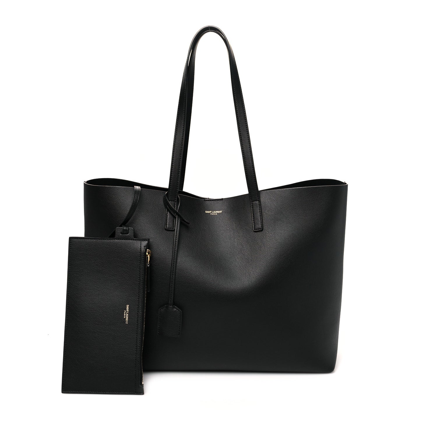 Calfskin Large Shopping Tote Black