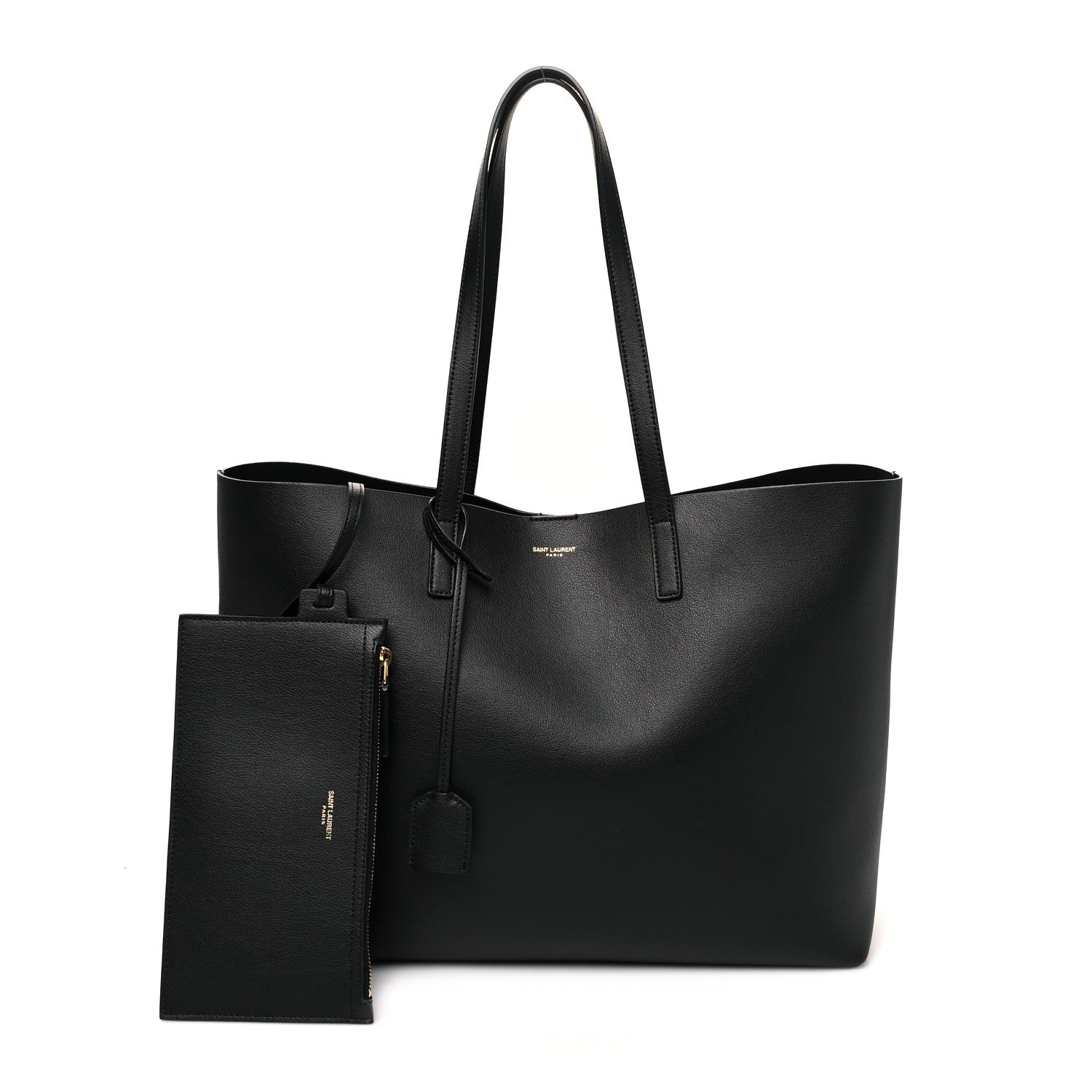 Saint Laurent Calfskin Large Shopping Tote Black 1 of 9